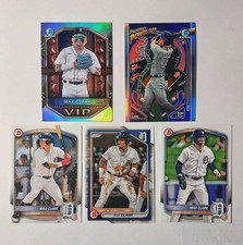 Max Clark Lot - 2025 Bowman Chrome Prospect Refractor Inserts & Paper Base Cards