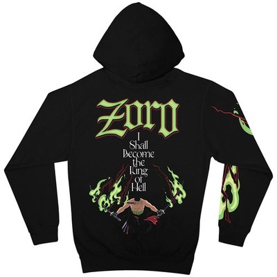 One Piece Roronoa Zoro King Of Hell Licensed Adult Zip Up