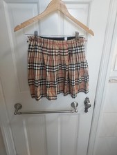 Burberry Brown Size 12 Y Girls fits Womens X-Small Check Cotton Skirt