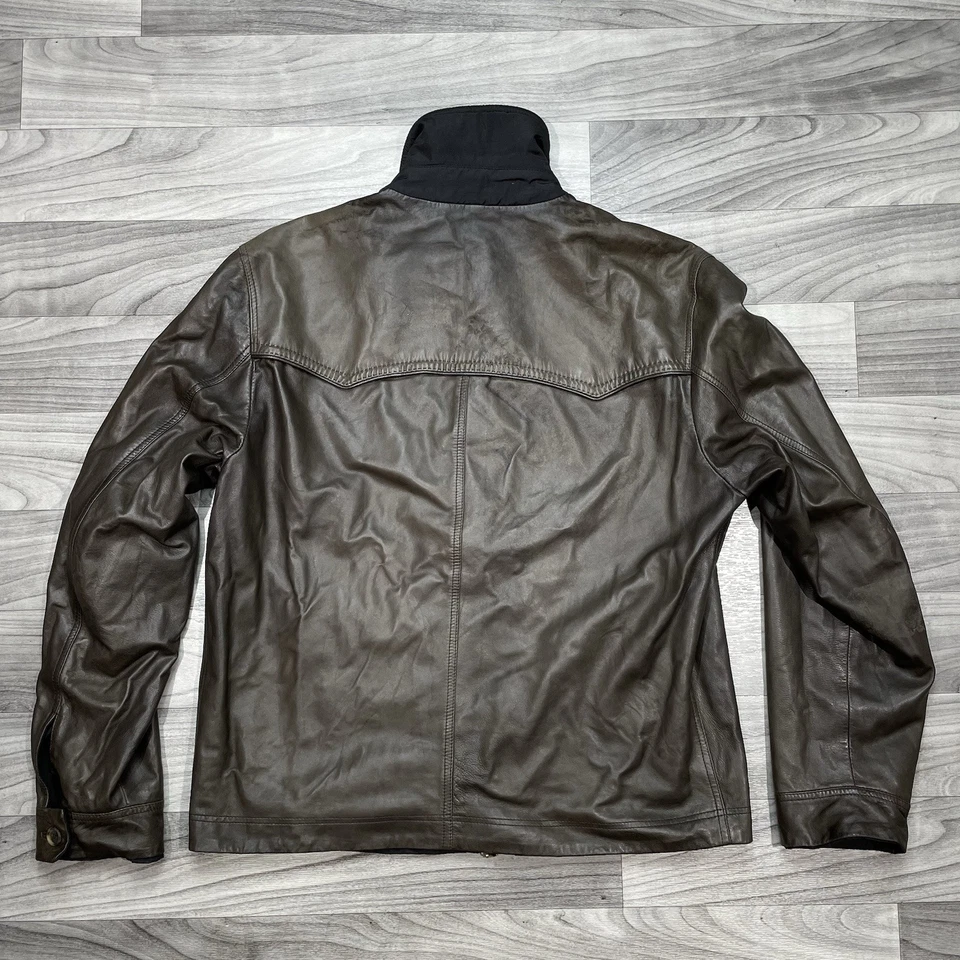 Vintage Bally Lamb Leather Jacket Mens 42 / Large Full Zip Coat Reversible Flaw - Image 2 of 4