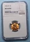 1952-D WHEAT CENT NGC MS 66 RD EBAY AUCTION COMP $35 STOCK PHOTO #SP-8