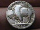 1924 D Buffalo Nickel 5 Cent Piece- Denver, VG/Fine Reverse Details