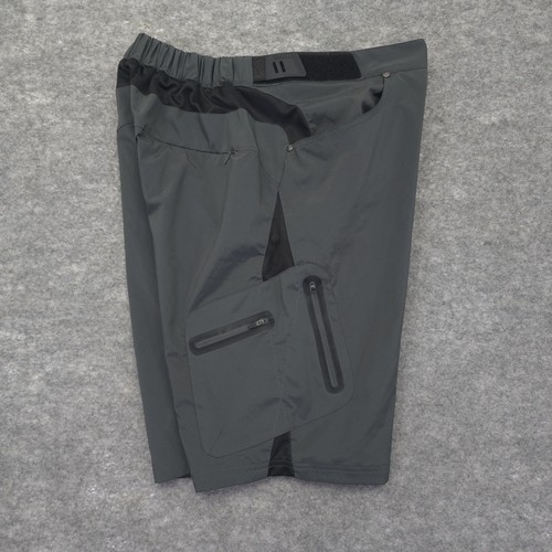 Zoic Ether MTB Shorts Men's Large Gray Adjustable Zip Pockets Bike 12" Inseam L - Picture 5 of 13