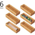 Aufbewahrungsbox Schubladenbox 6er Set mDesign Holzkiste Organizer Kiste Box