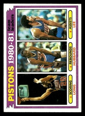 1981-82 Topps #50 John Long/Phil Hubbard/Ron Lee TL Near Mint Pistons  ID:452227