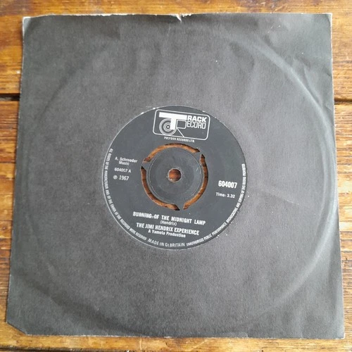 JIMI HENDRIX EXPERIENCE, BURNING OF THE MIDNIGHT LAMP,  TRACK 7" single 1st, VVG