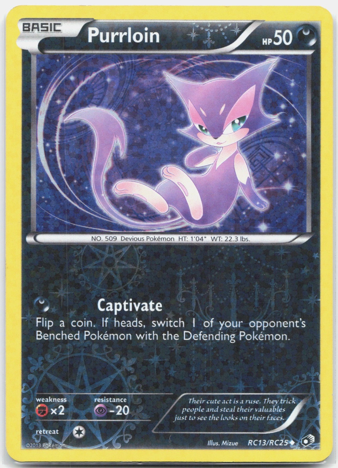 Purrloin Uncommon Legendary Treasures: Radiant Collection LTR Holo RC13/RC25 HP