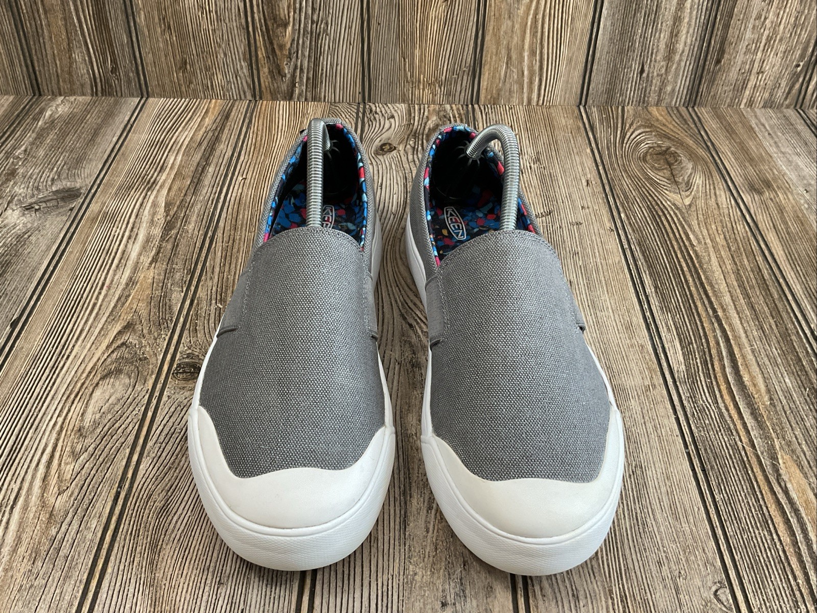 Scarpe basse mocassini Keen Elena slip on donna 11 tela grigia outdoor 1022565