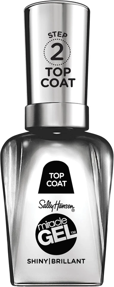 Sally Hansen Miracle Gel, Shiny Top Coat, Gel-Like Nail Polish 14.7ML