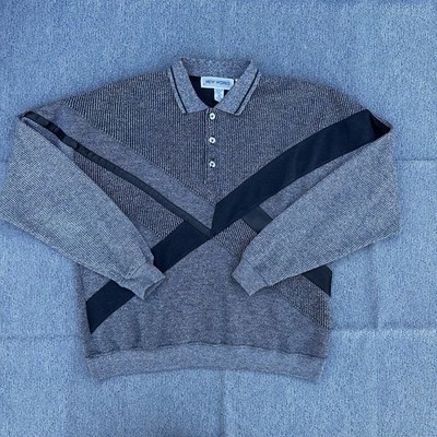 Rad 80's New Works Sweater Mens M Coogi Vaporwave Malevich Bauhaus Eastern Bloc
