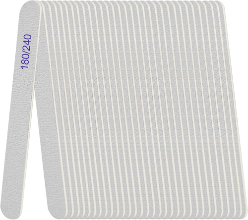 Pack de 24 limas para uñas madera doble cara grano 180 240 profesional - Imagen 11 de 12