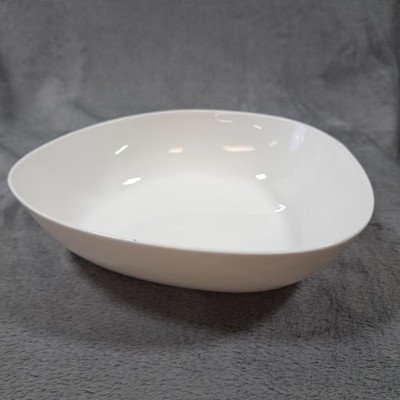 Denby White Bone China Asymmetric Serving Dish Microwave & Dishwasher Safe