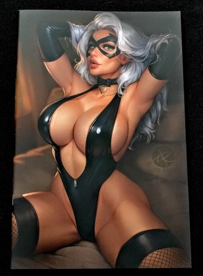 Falling Deep #1 Black Cat Nice Virgin Variant Cover By Alice Rauch RMC Exclusive