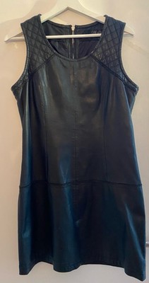 Oakwood Twiggy Minikleid Schafsleder Nappa Echtleder schwarz Größe 36/38