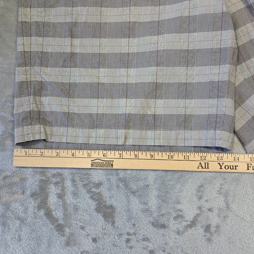 Greg Norman Plaid Golf Shorts Mens 40 Gray Checkered Flat Front Casual Preppy - Picture 5 of 7