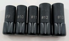 5pc Large Tap Socket Set 71670 For 58 To 1 Taps 12 Square Drive Mcti