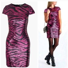 Alice + Olivia nat tiger print sequin mini dress Size 0