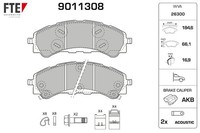 Bremsbelagsatz Scheibenbremse FTE 9011308 FüR Ford Ranger TKE Ecoblue 4X4