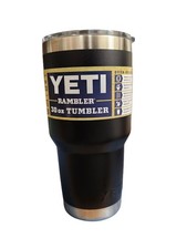 Yeti Rambler, Tumbler With Magslider Lid, Stainless Steel 30oz BLACK