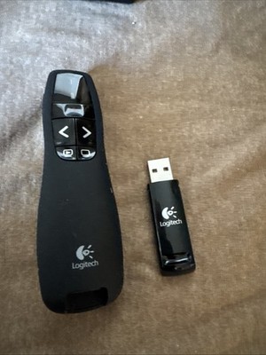 Logitech Wireless Presenter R400, PowerPoint Clicker with Laser Pointer
