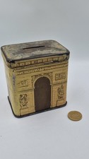 Ancienne boîte publicitaire La Pierrette bonbons Paris Arc de Triomphe tirelire