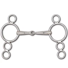 Snaffle 4-Ring Continental Gag- 6 1/2" Cheek