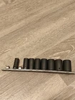 Snap On 工具 美国 3/8 驱动器 SAE 半深冲击套筒套装 不完整
