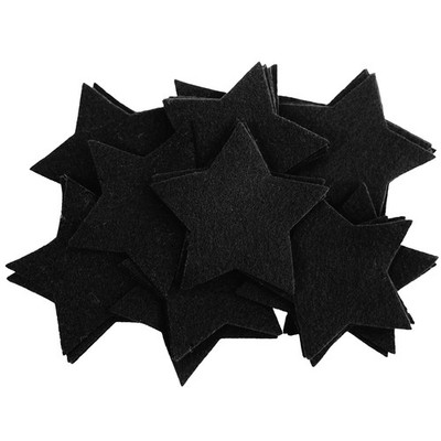Playfully Ever After 1 Inch 140pc Stiff Felt Stars (Black) Black