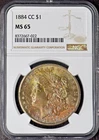 1884-CC Morgan Silver Dollar Toned - NGC MS65 - ✪COINGIANTS✪