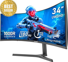 34" Ultrawide Curved Gaming Monitor 180Hz 3440x1440