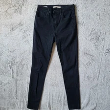 Levi's 721 High Rise Skinny Women's 27 Black Dark Wash Stretch Denim Pants 