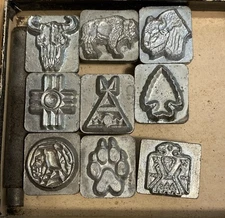 Vintage Craftool Co. Leather Stamping 9-Piece Set Native American