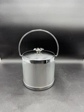 Vintage Serv Master Creations MCM Barware Metal Silver tone Ice Bucket