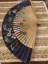 Vintage Wooden Handheld Folding Fan