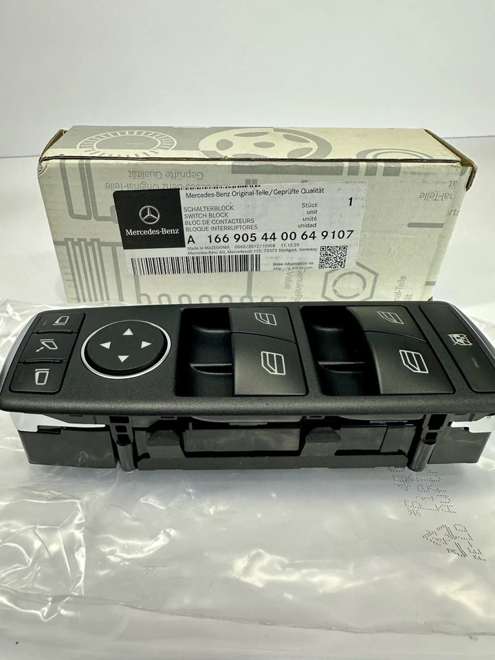 Bloque de interruptor de ventana principal Mercedes-Benz A1669054400649107 nuevo OEM Foto 4 de 4