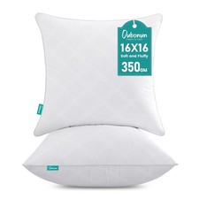 Oubonun 16x16 Throw Pillow Inserts Set of 2, Soft 16 16 inch, White