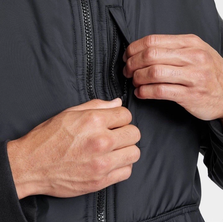 All In Motion Men's Black Size Medium Puffer Vest Sleeveless Jacket Front Pocket - Image 3 of 4