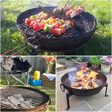 Indian Fire Bowl / Fire Pit With Stand & Grill - Handmade Kadai BBQ 🔥