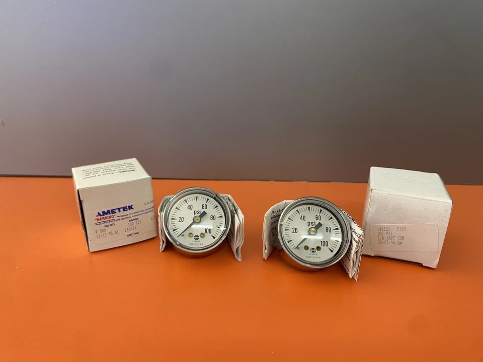 Ametek/USG P500 Pressure Gauge 0-100PSI Conn. 1/8” CBM Size 1-1/2” Qty 2 - Image 3 of 4