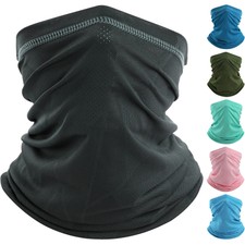 UV Protection Cooling Neck Gaiter - Breathable Balaclava Face Mask Scarf Bandana