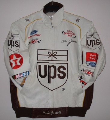 Size XL Nascar Dale Jarrett UPS Leather Jacket New with tag New XL 