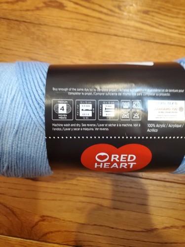 New Red Heart Super Saver Ombré Light Blue Art E305 4981 10oz - Picture 4 of 4