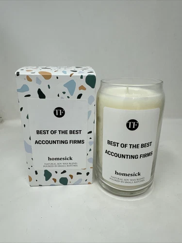 Homesick Natural Soy Scented Candle BEST OF THE BEST ACCOUNTING FIRMS FreshScent