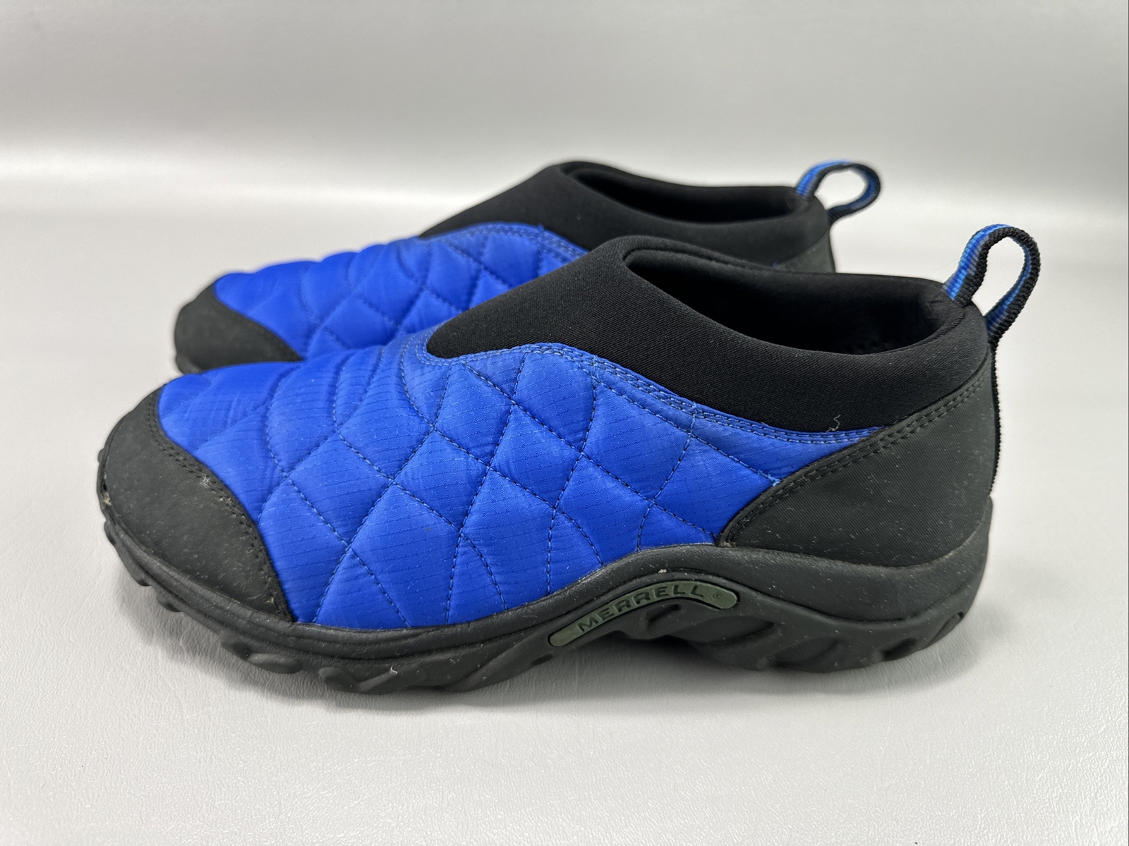 Scarpe Merrell donna taglia 7 blu mocassino alpino trapuntato trail escursionismo tempo libero