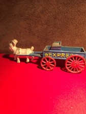 Goat Drawn Express Wagon Cart - Cast Iron Vintage