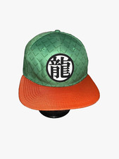 Dragon Ball Z Ryo Kanji Logo Baseball Cap Hat Orange & Green Snapback  Anime