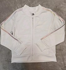 Adidas Girls Full Zip Jacket White S 7/8 C71