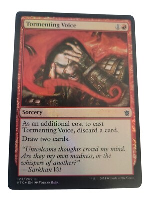 MTG Tormenting Voice Khans of Tarkir 123/269 Holo Common Red
