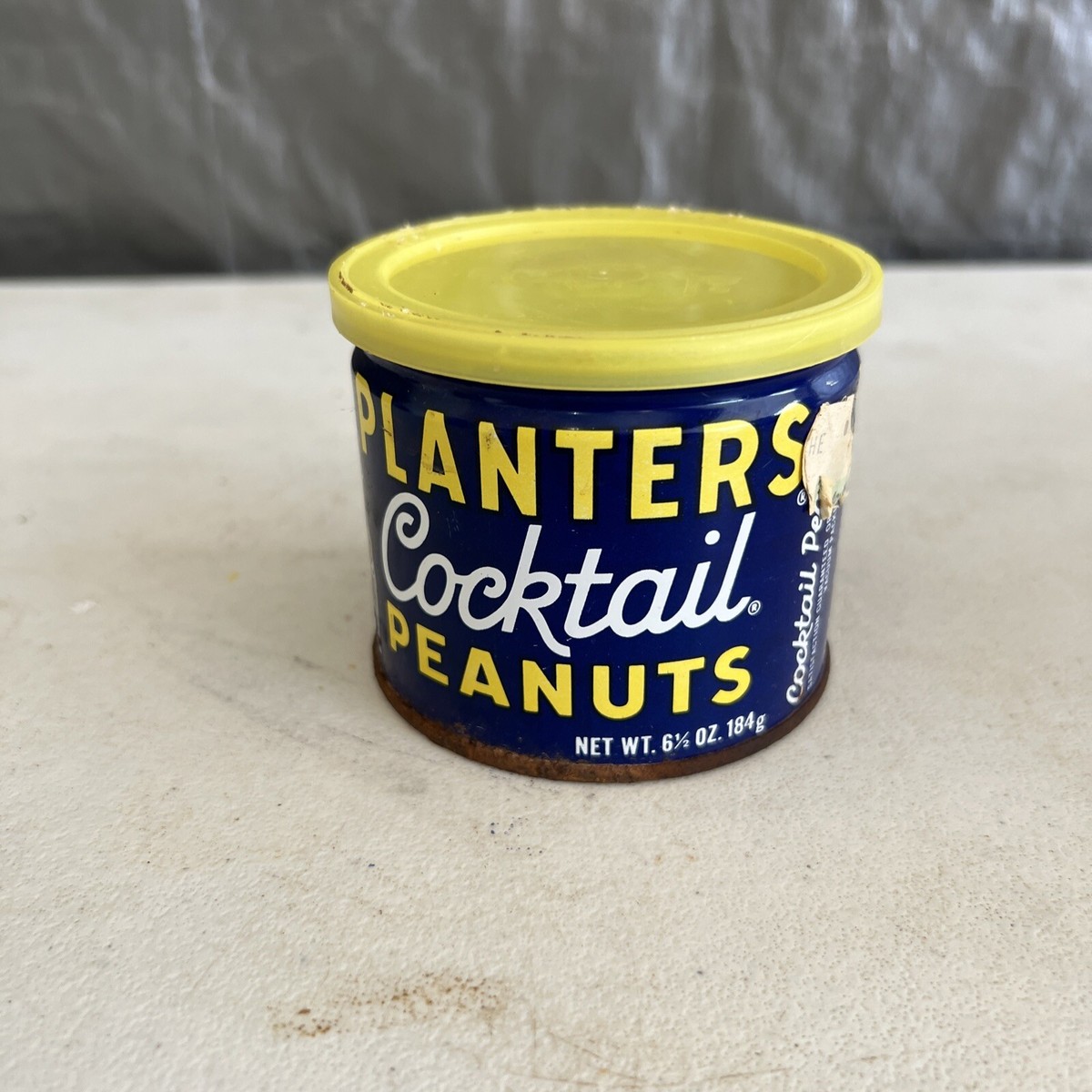 Vintage Planters Cocktail Peanuts 6 1/2 OZ. Tin Metal Can with