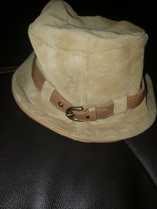 leather crusher hat